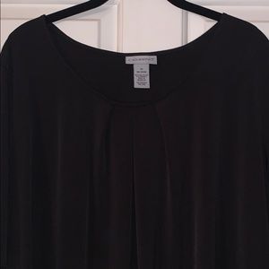 Pleated front short sleeve top